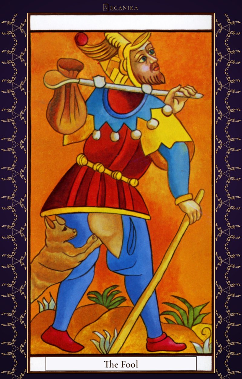 The Fool — Tarot card, Arcana of Marseille deck