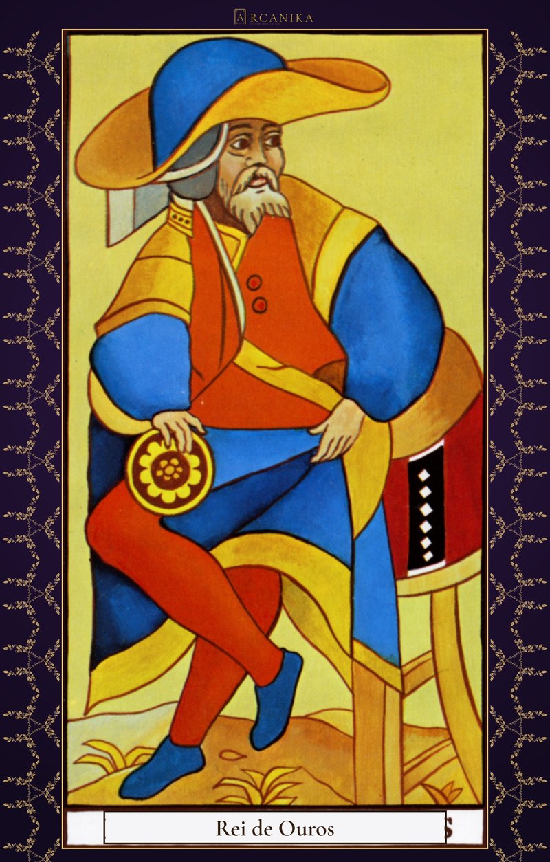 Rei de Ouros — carta de Tarô, baralho Arcanos de Marselha