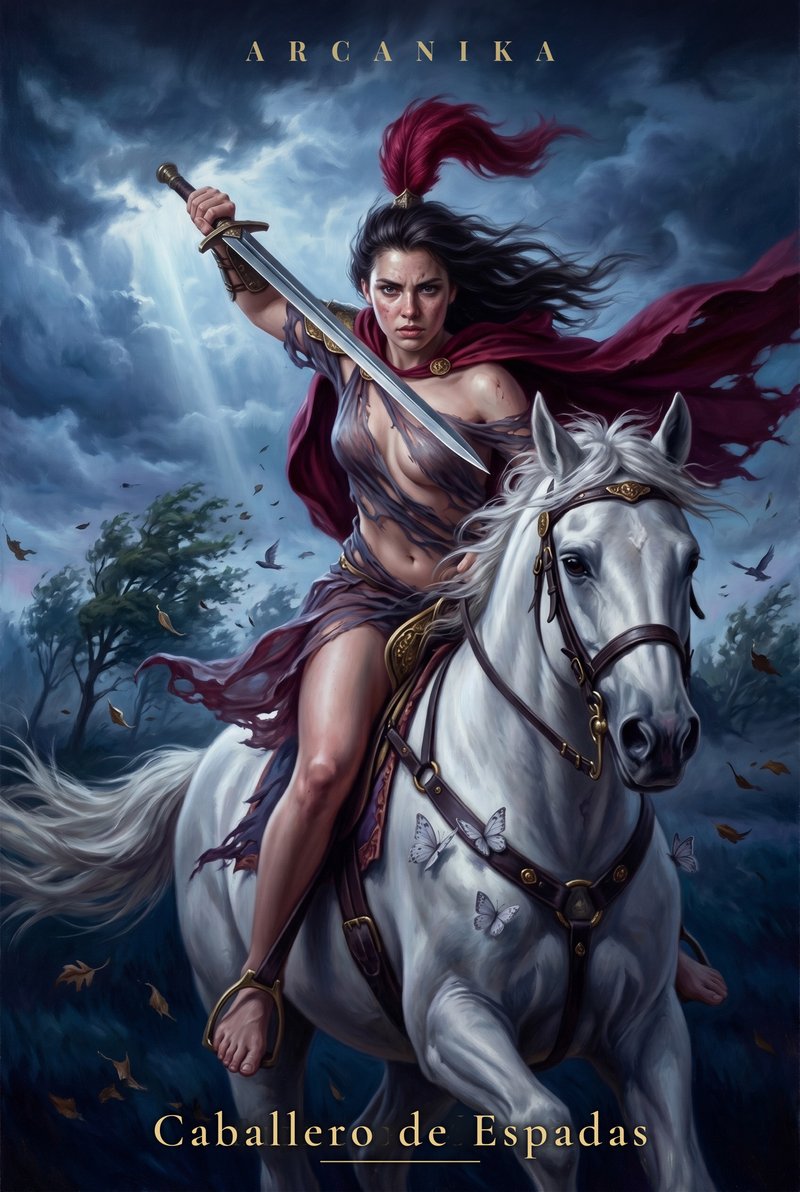 Caballero de Espadas — carta del Tarot, mazo Soblazn — Tarot Sensual